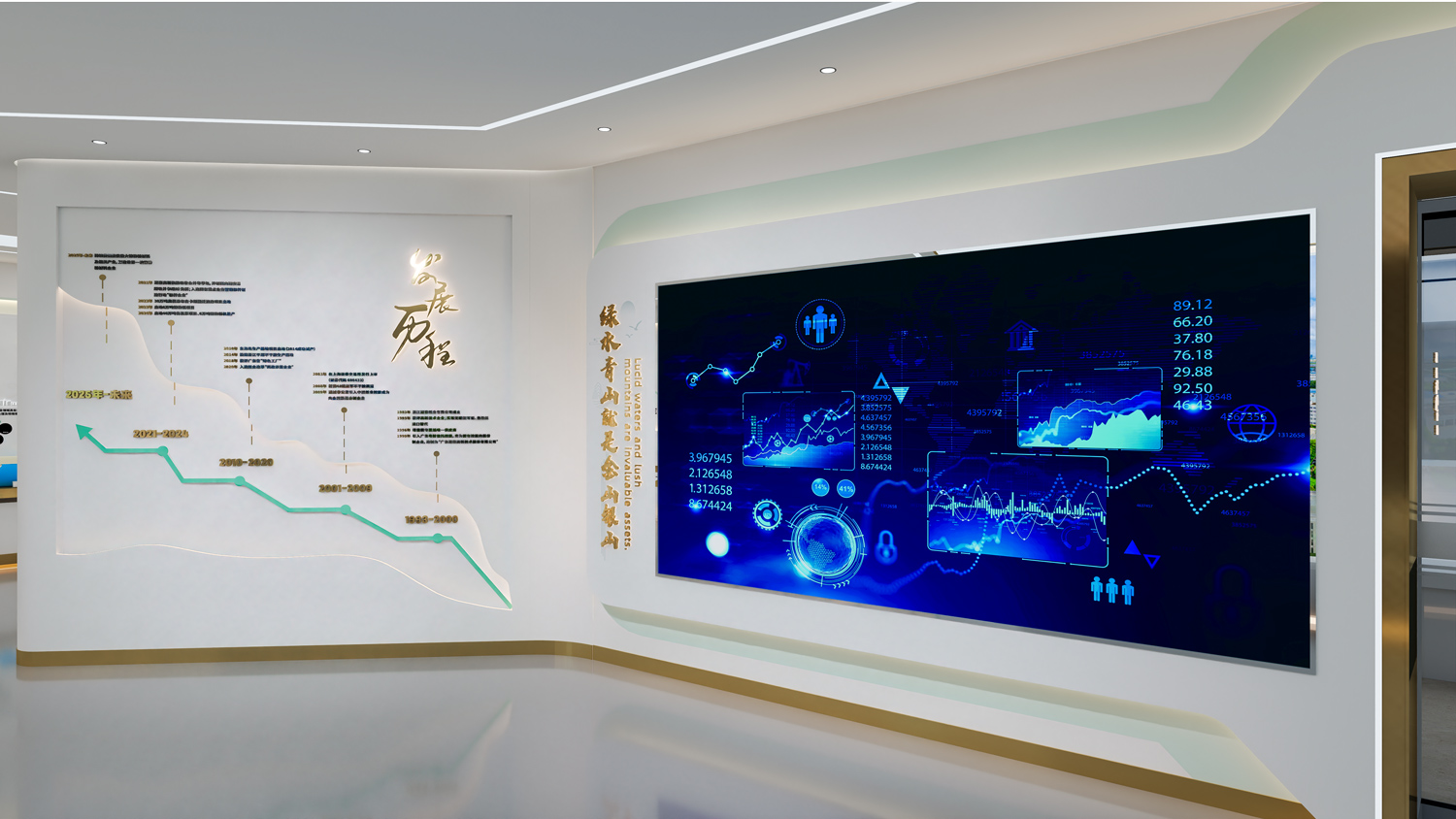 冠豪纸业展厅发展历程墙 - 航峰文创展示设计